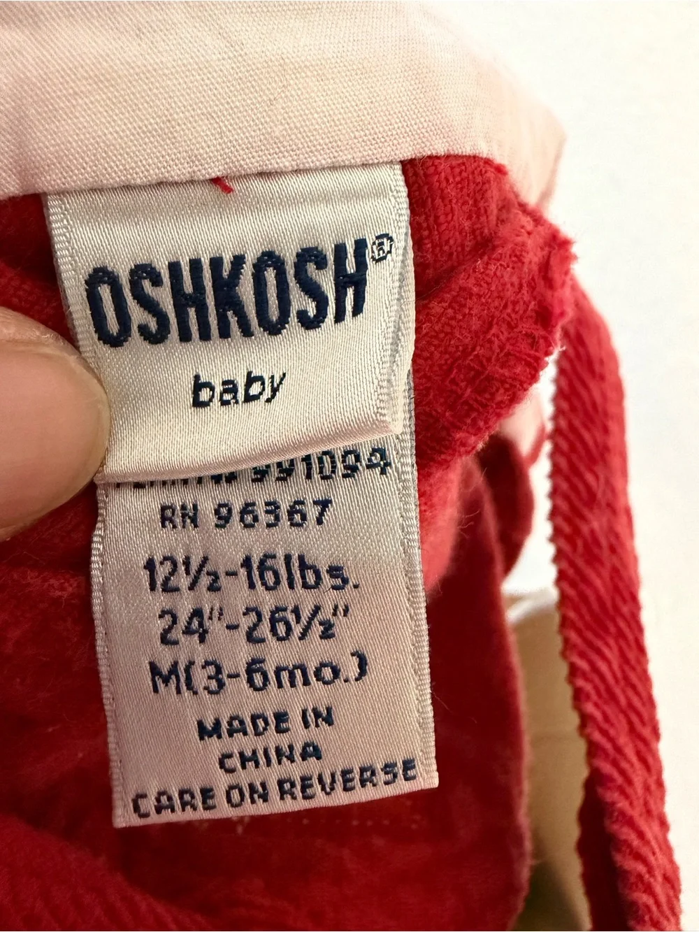 OshKosh Vtg Red Corduroy Overalls Size 3-6 Months Trust Tide Label Pengiun Cute!